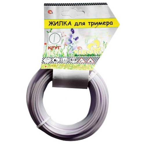 Жилка для тримера "КРУГ" TM VIROK : Ø= 2.4 мм, l= 15 м - мініатюра 2