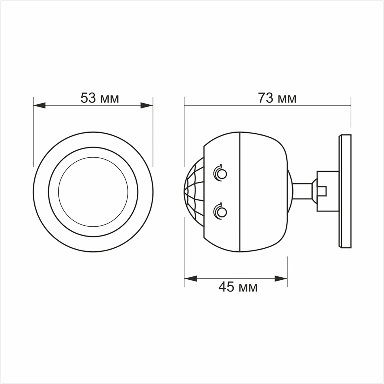 Датчик руху та освітлення VIDEX VL-SPS27W  220V 1200W IР 20 (50шт/ящ) інфрачервоний - мініатюра 4