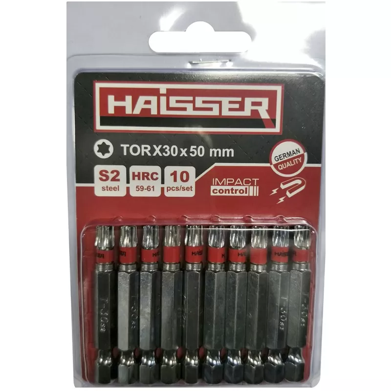 Біта ТORХ30 х 50 мм Haisser, набiр 10шт. 2712712 - мініатюра 2