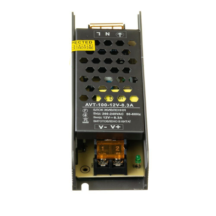 Блок живлення AVT 12V IP20 8,3А - 100W - мініатюра 3