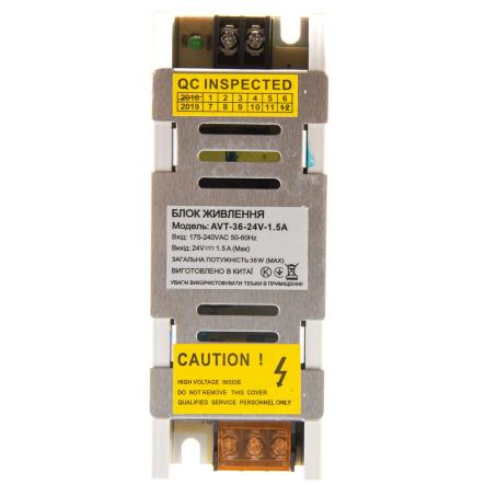 Блок живлення AVT 24V IP20 1,5А - 36W - мініатюра 2