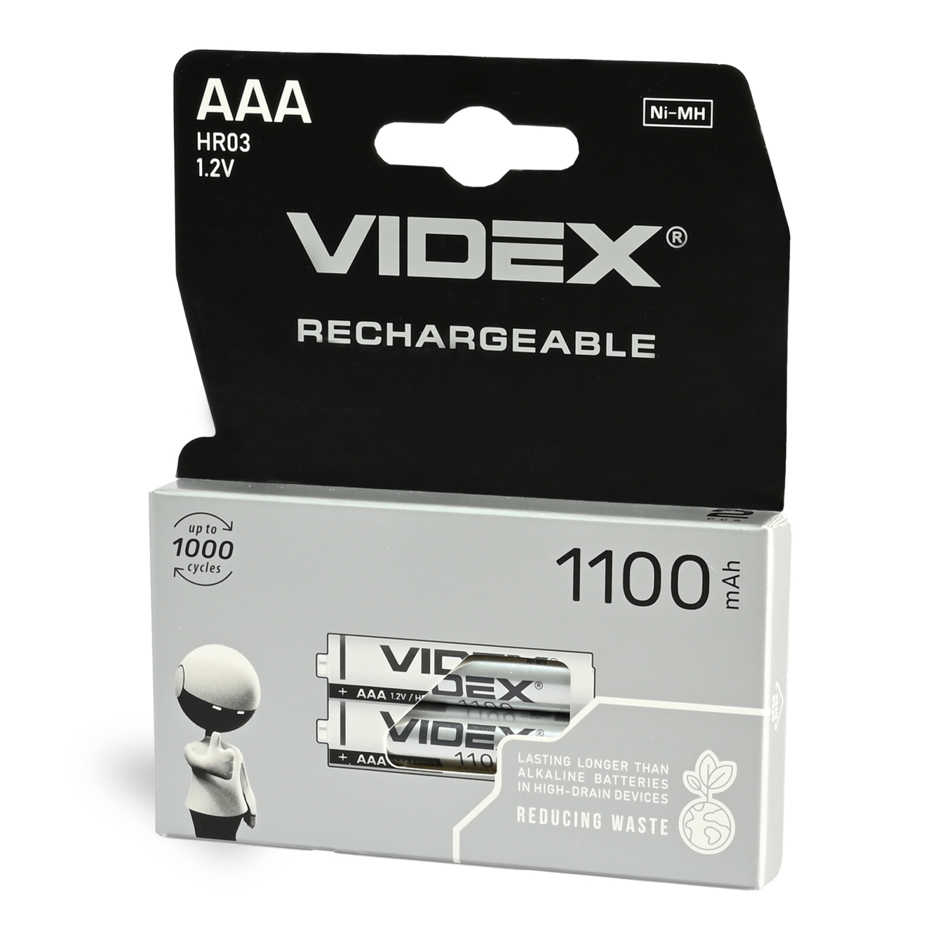 Акумулятори Videx HR03/AAA 1100mAh double blister/2шт - мініатюра 3