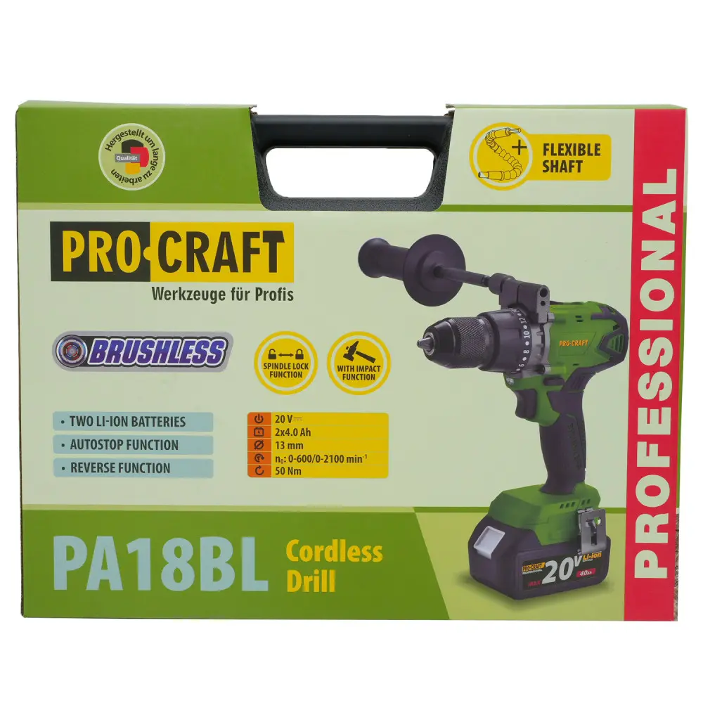 Шурупокрут акумуляторний PROCRAFT INDUSTRIAL 18BL EXTRA - мініатюра 2