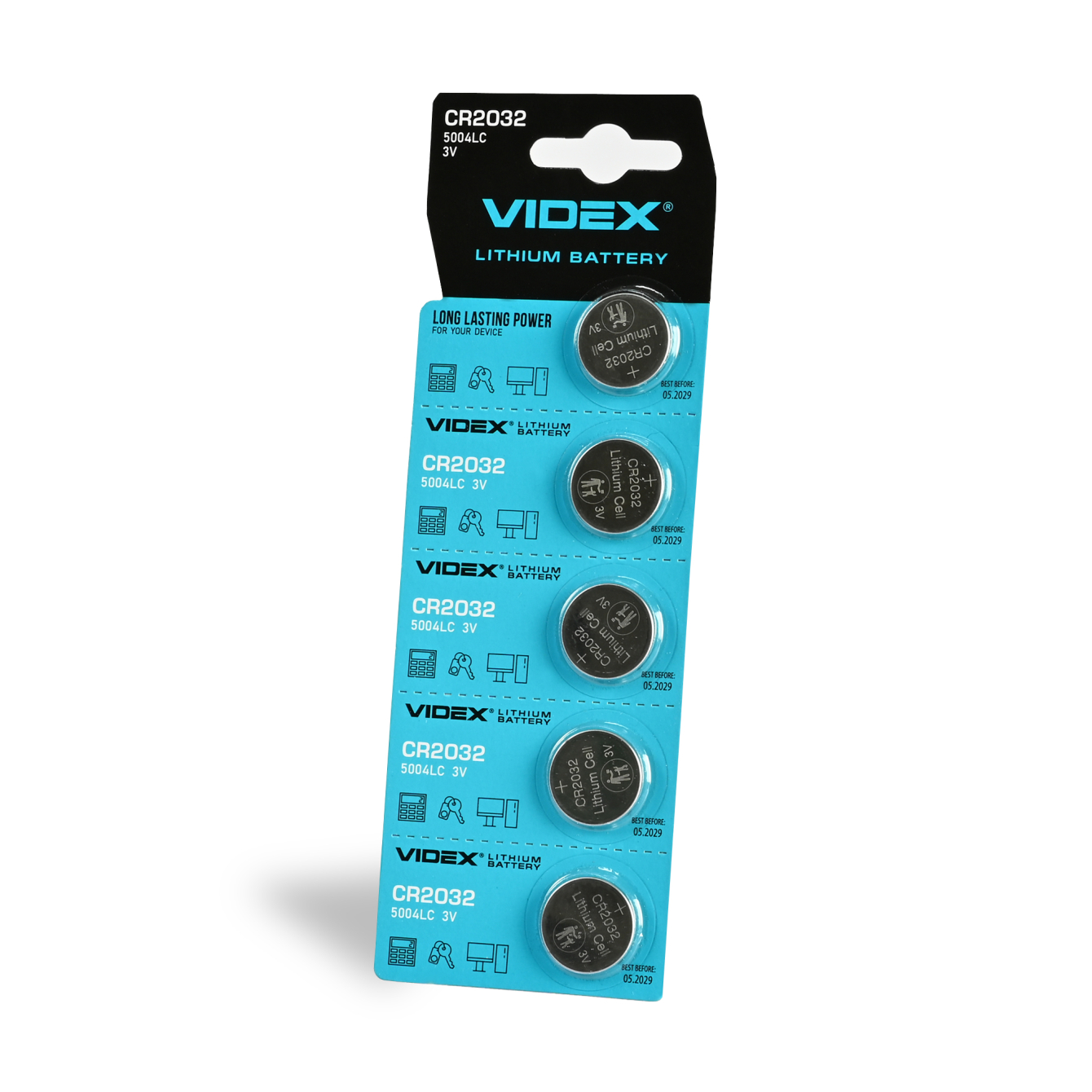 Батарейка літієва Videx CR2032 5шт BLISTER CARD - мініатюра 2