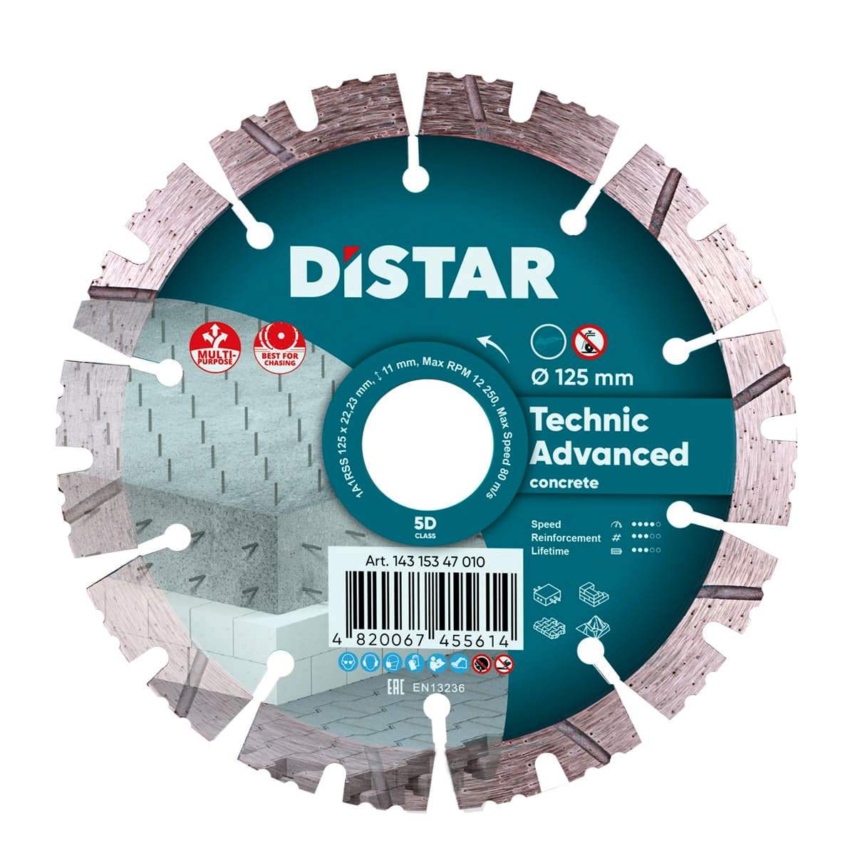 Круг алмазний Distar 125*2,2 HIT Technic Advanced - мініатюра 4