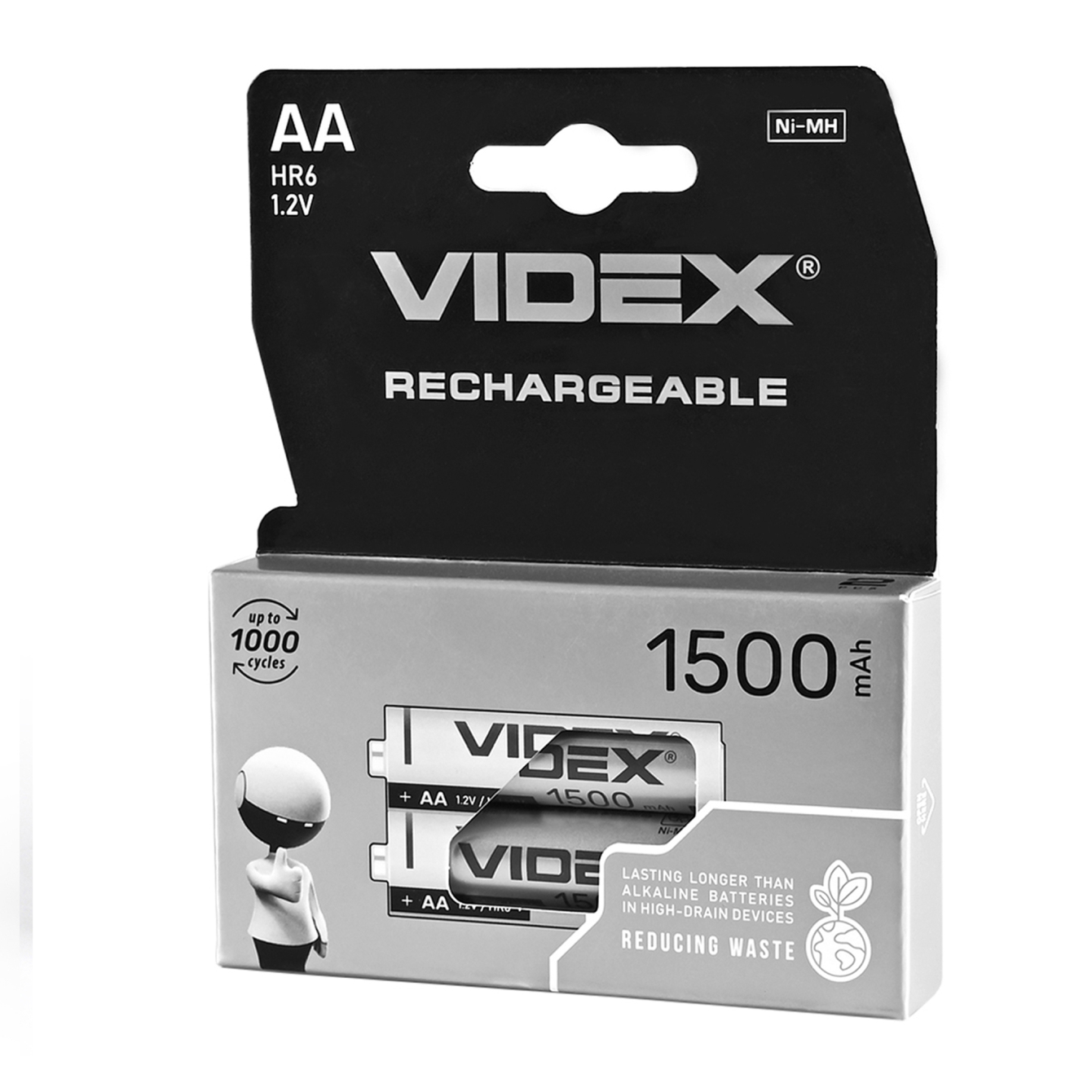 Акумулятори Videx HR6/AA 1500mAh double blister/2шт - мініатюра 3