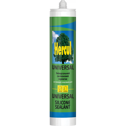 Силікон універс. прозорий 280мл "HERCUL Universal" - мініатюра 2
