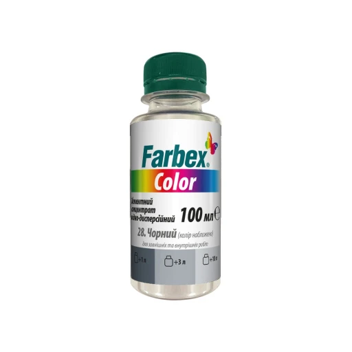 Водно-дисперсійний пігментний концентрат "Farbex Color", чорний - 100 мл - мініатюра 2