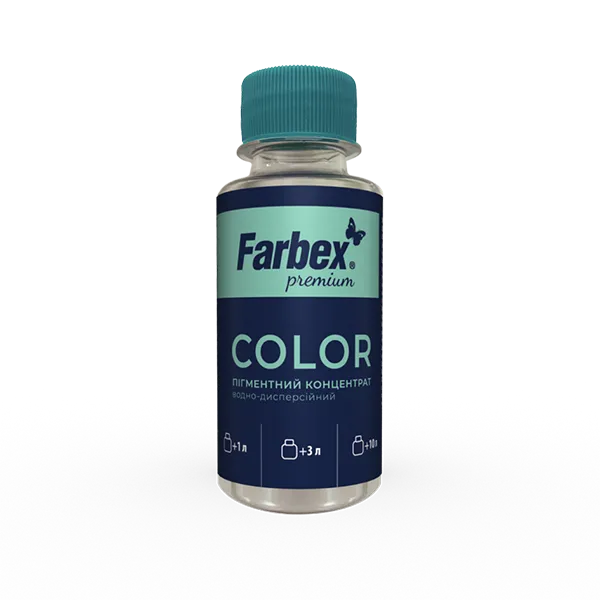 Водно-дисперсійний пігментний концентрат "Farbex Color", сіро-блакиткий - 100 мл - мініатюра 2