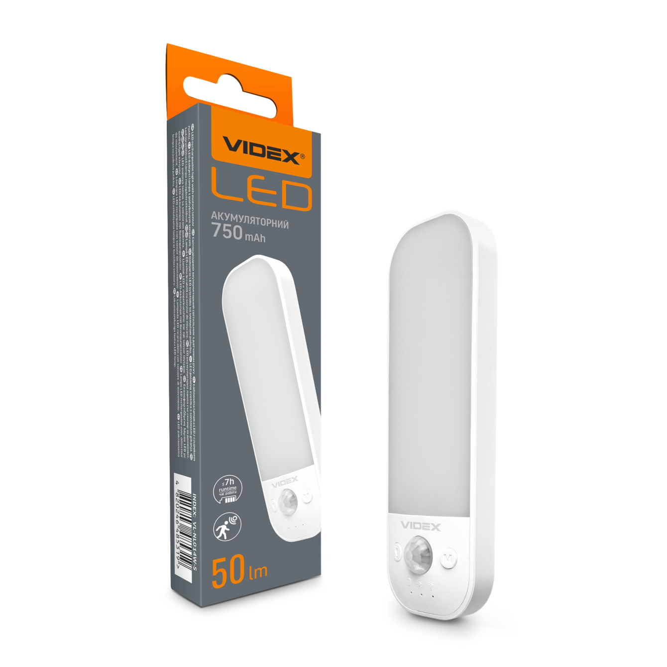 LED Світильник акумуляторний з датчиком руху VIDEX VL-NL014W-S - мініатюра 8