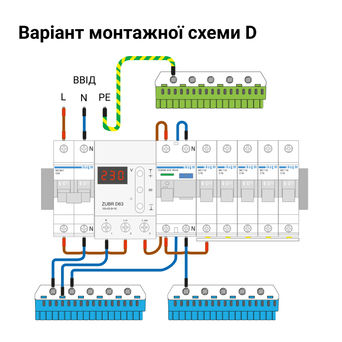 Реле напруги, 1ф., D40, 40А, Zubr, шт. - мініатюра 2