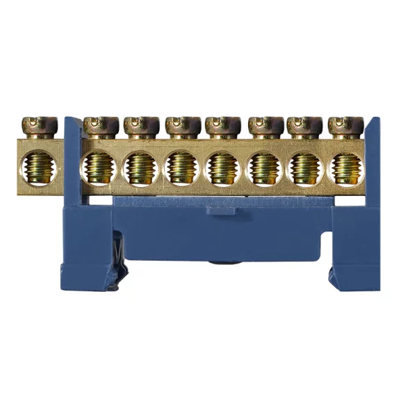 BC-508 6х9 8 отв. Нульова шина з ізолятором на Din-рейку - мініатюра 3