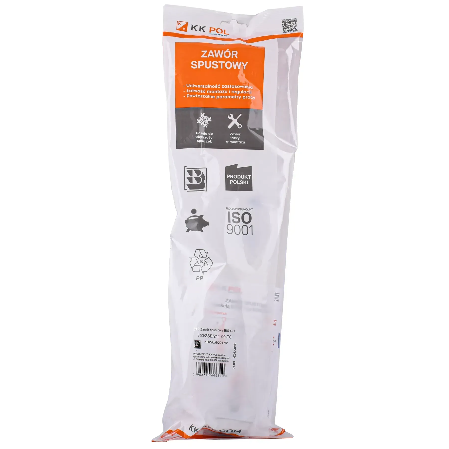 (KK Pol ) Арматура спускна однокнопкова STOP ZSВ/210 - мініатюра 2