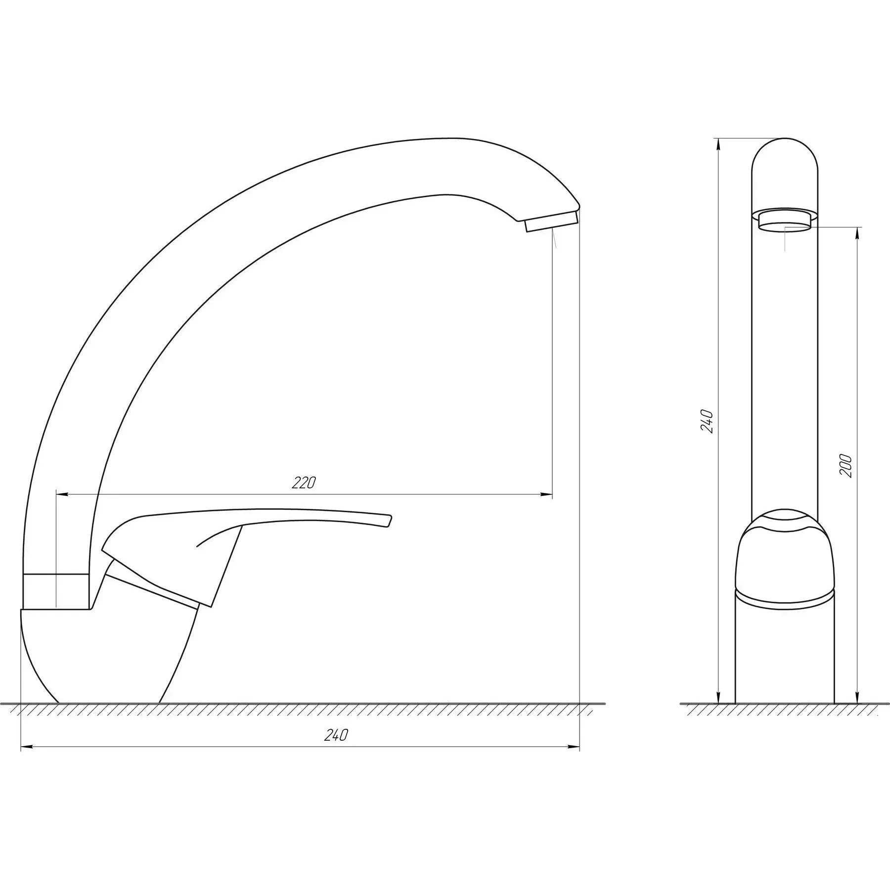 Змішувач для кухні Globus Lux Solly GLSO-0103S - мініатюра 4