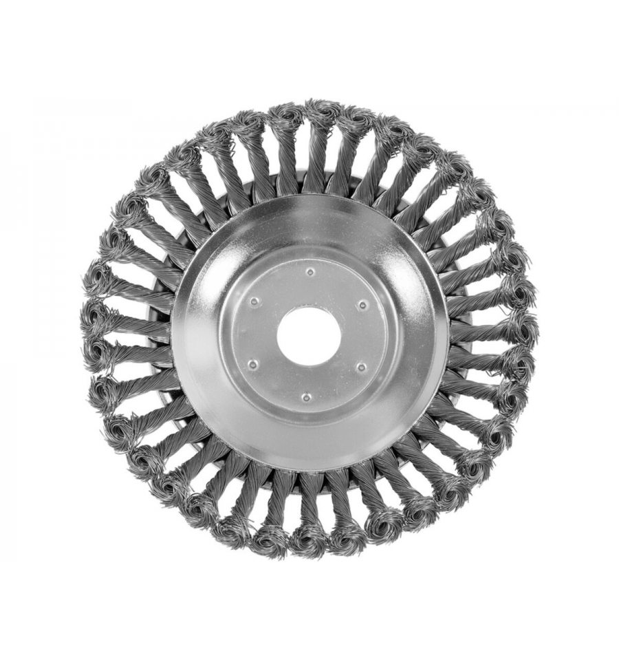 Щітка-крацовка дискова з плетеного дроту YATO d200/ 25,4 мм до газонокоси - мініатюра 3