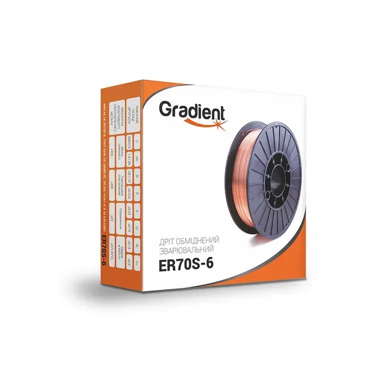 Дріт з легованої сталі GRADIENT ER70S-6 d. 0,8мм котушка D200-5 - мініатюра 3