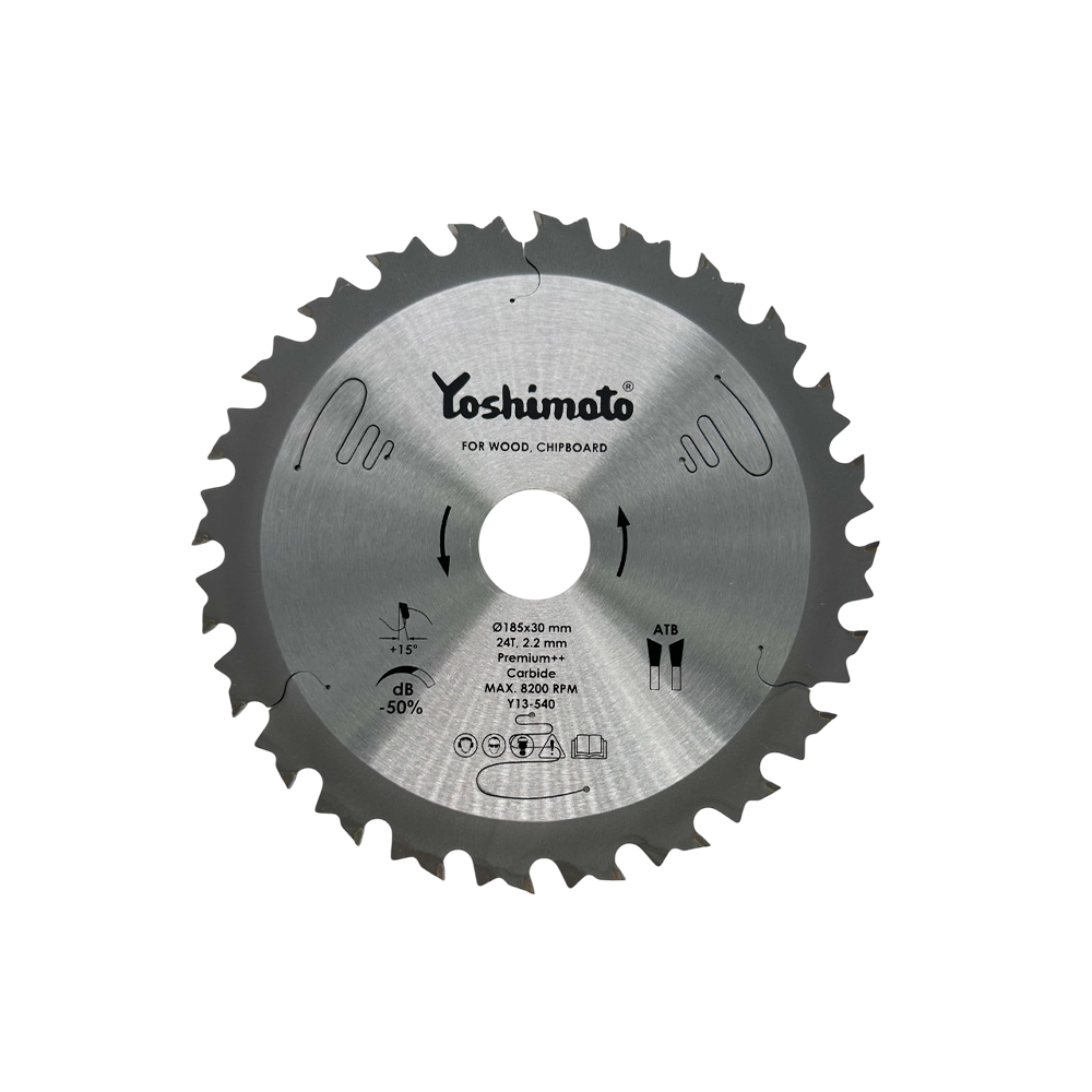 Диск пиляльний по дереву Yoshimoto, 185×30/20×24T (уп.25шт.) - мініатюра 5