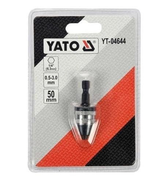 Патрон для дриля YATO : HEX-1/4", Ø=0.5-3 мм, L= 50 мм, металевий - мініатюра 2