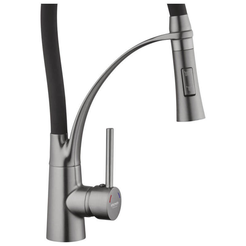 Змішувач Kroner кухня KRP Ersel-GRP03393BLK (к.35) - мініатюра 6