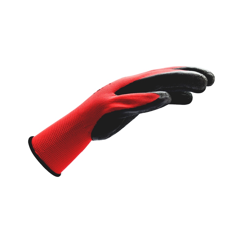 Рукавиці захисні RED LATEX GRIP, поліестер, покриття латекс, пара, р.9, RED LINE - мініатюра 2