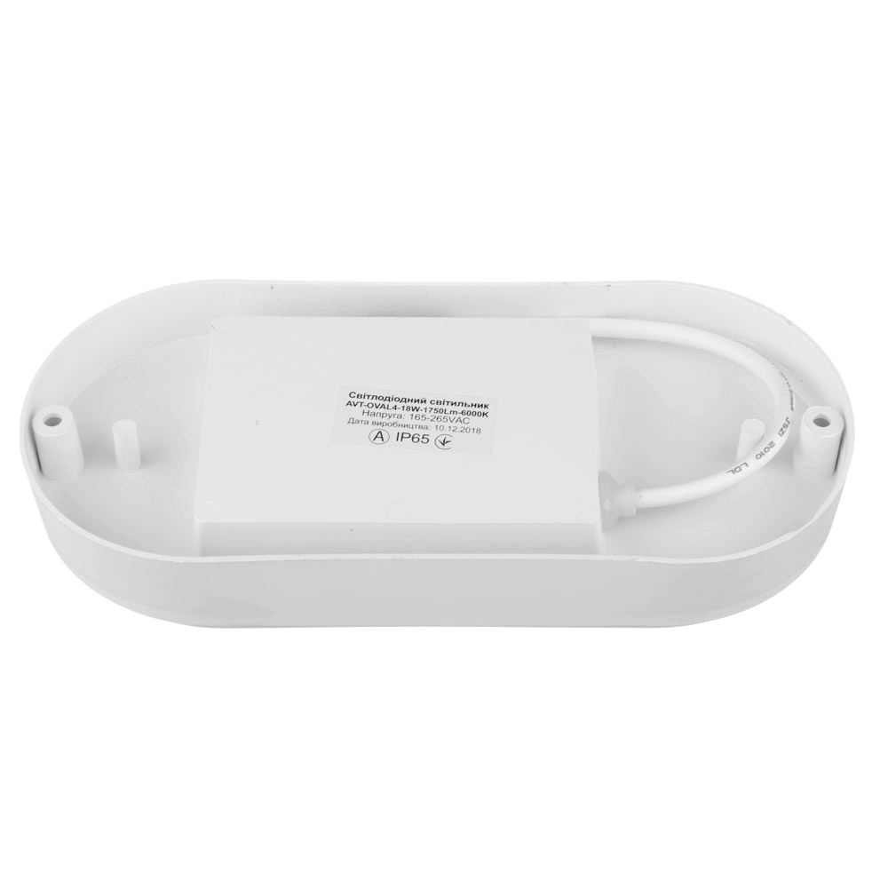 #114/1 AVT-OVAL-18W-BOSTON Pure White Світлодіодний світильник - мініатюра 2