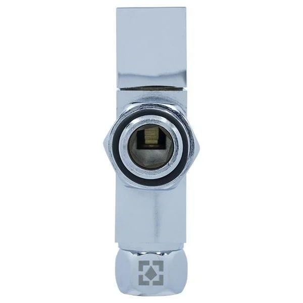Кран прил. кут. 1/2"х 3/4", ЗВ, подовж. вентил., Crome, RAFTEС {20} RV-5034 - мініатюра 7