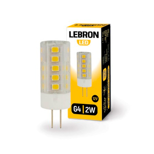 LED лампа LEBRON L-G4, 2W, 12V, G4, 4500K, 200,LM, кут 360 - мініатюра 2