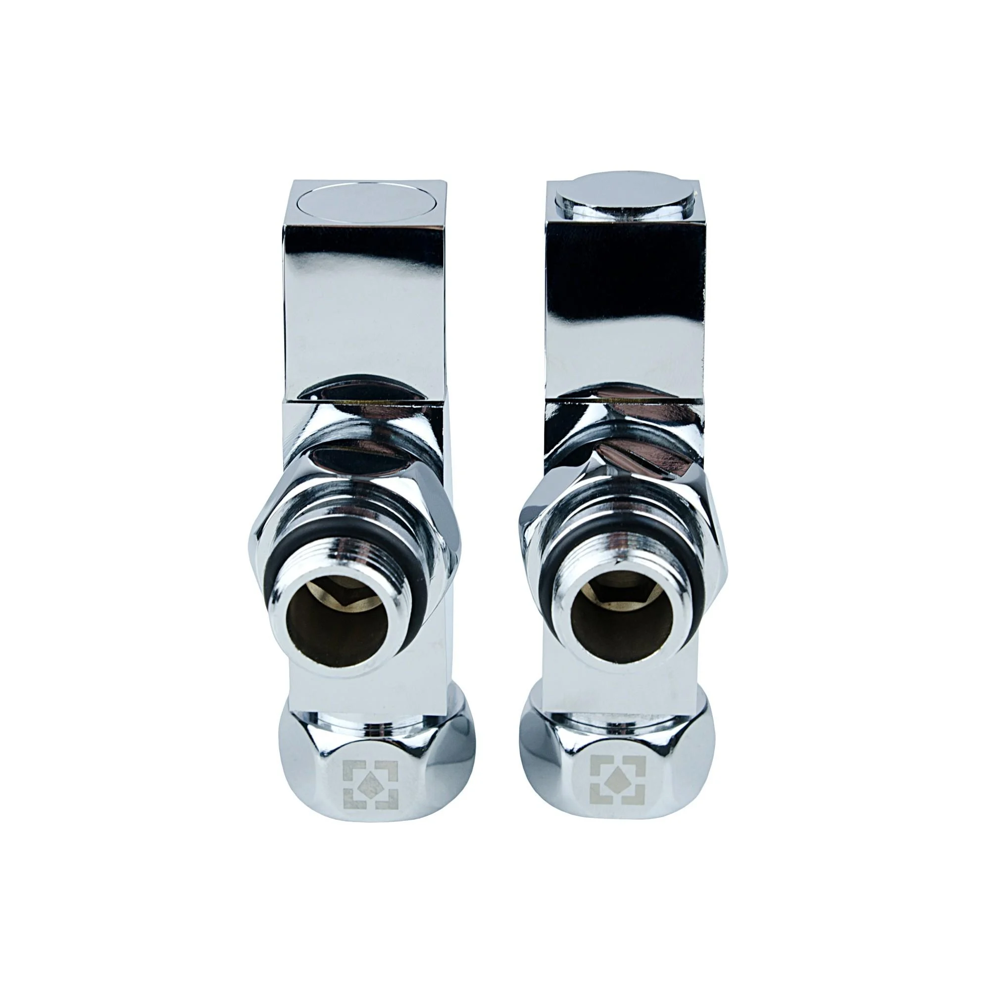 Кран прил. кут. 1/2"х 3/4", ЗВ, подовж. вентил., Crome, RAFTEС {20} RV-5034 - мініатюра 3