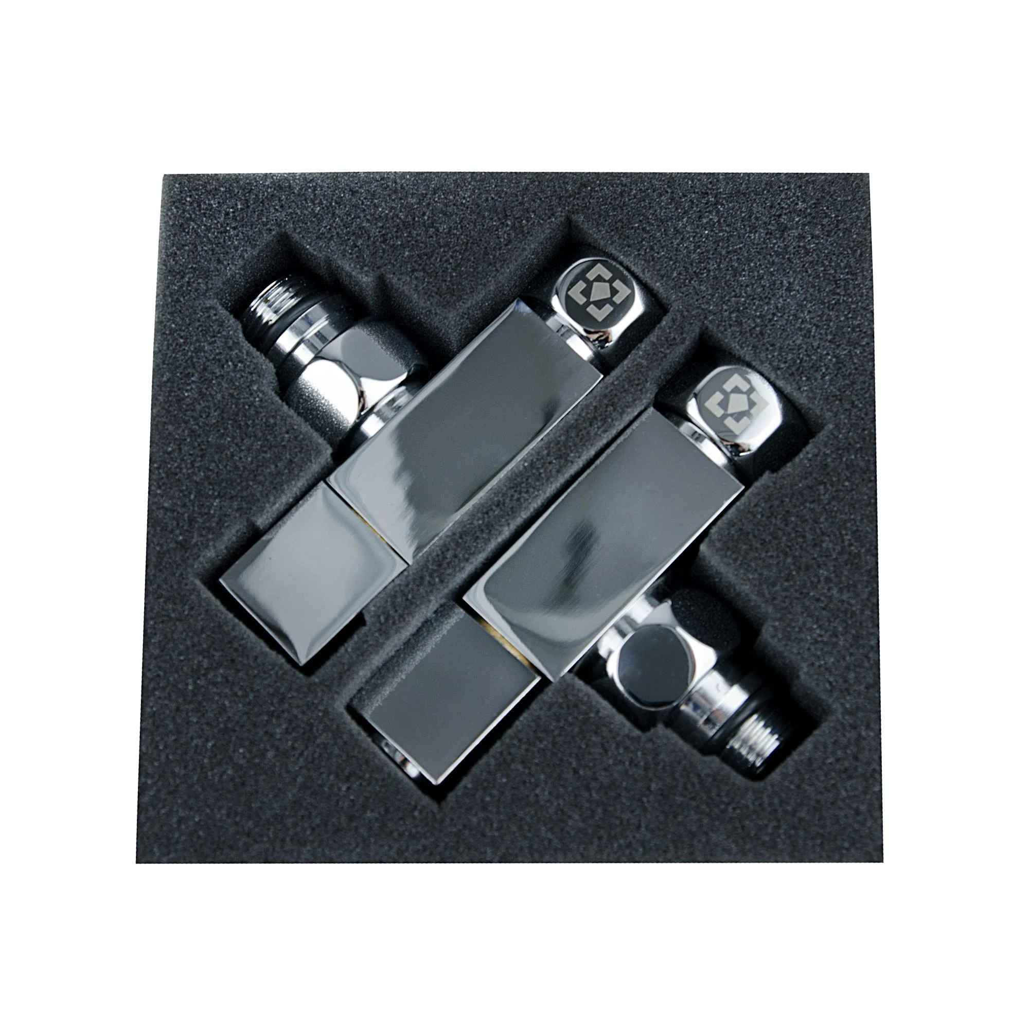 Кран прил. кут. 1/2"х 3/4", ЗВ, подовж. вентил., Crome, RAFTEС {20} RV-5034 - мініатюра 4
