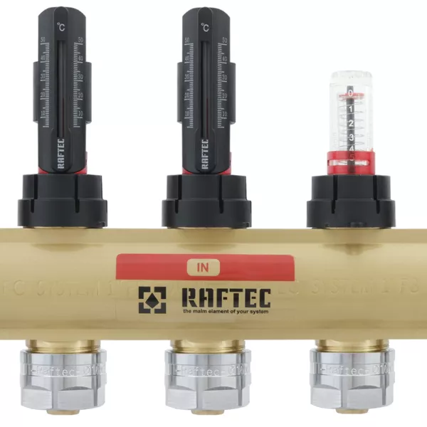 (LCR-1.6) Колектор з витратомірами з євроконусами 1 "х 6 виходів RAFTEC - мініатюра 8