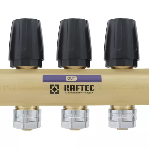 (LCR-1.6) Колектор з витратомірами з євроконусами 1 "х 6 виходів RAFTEC - мініатюра 10