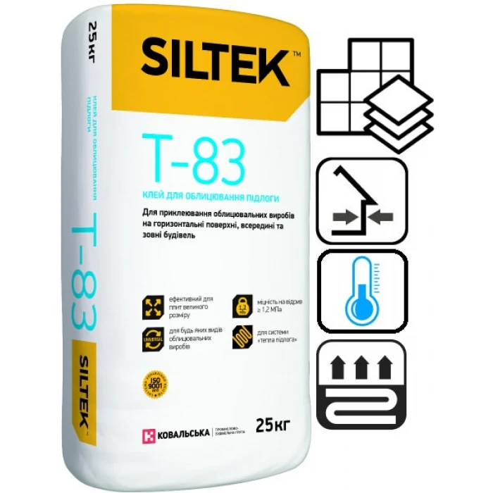 Клей для плитки Siltek (Сілтек) Т-83  (25кг) - мініатюра 2