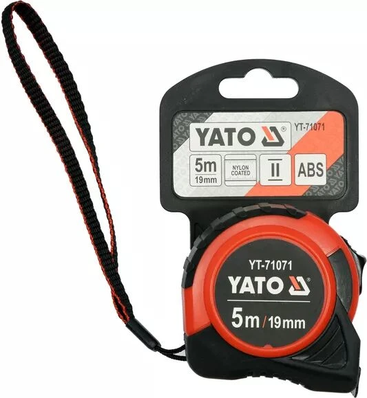 Рулетка YATO : L= 5 м x 19 мм, з сталевою стрічкою, нейлоновим покриттям - мініатюра 4