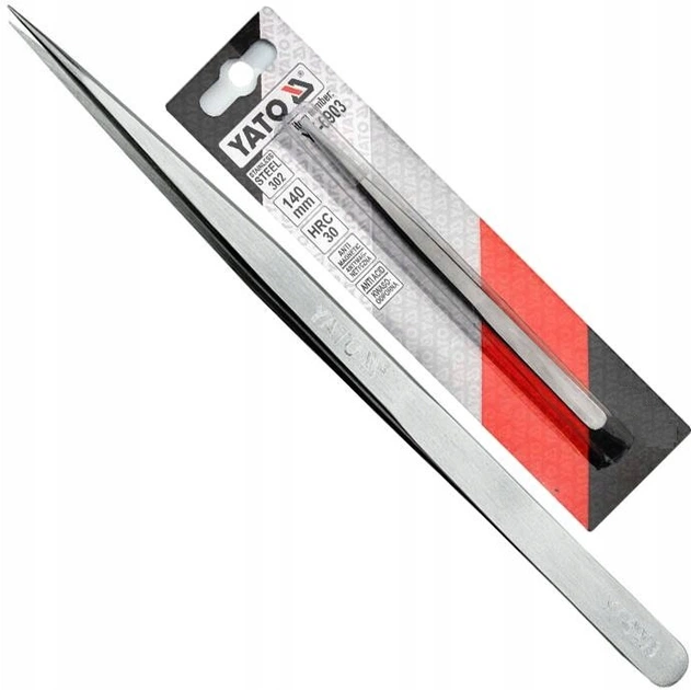 Пінцет прямий YATO l=140мм - мініатюра 2