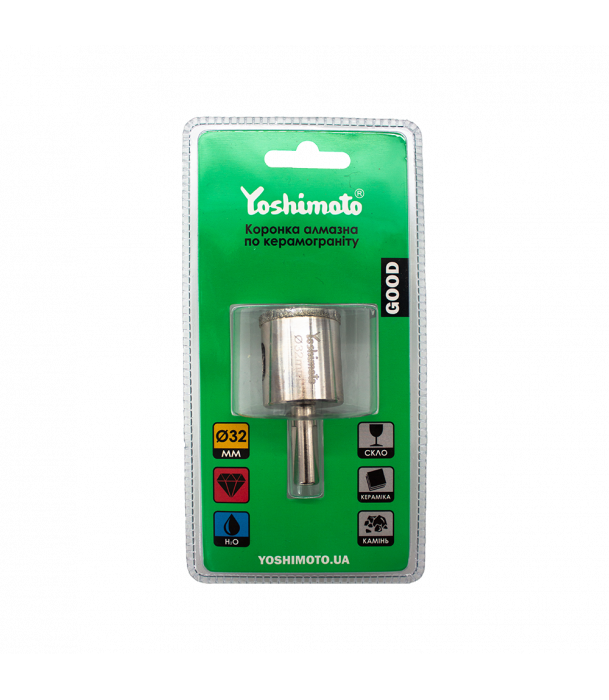 Коронка алмазна по керамограніту Yoshimoto, 10мм. (уп.20шт.) - мініатюра 6