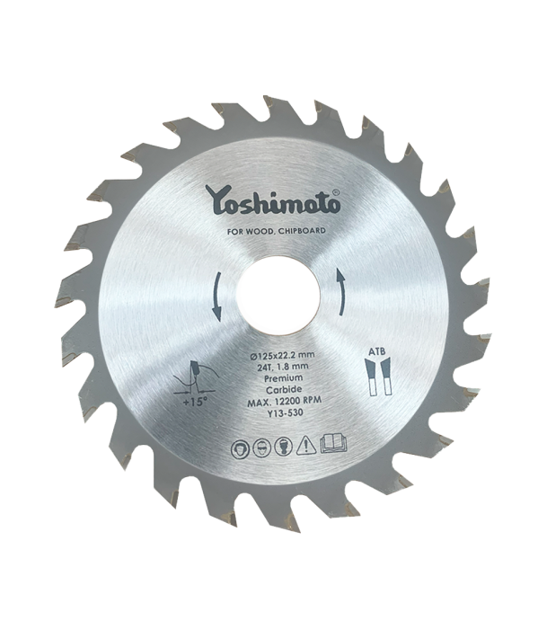 Диск пиляльний по дереву Yoshimoto, 125×22.2×24T (уп.50/100шт.) - мініатюра 4