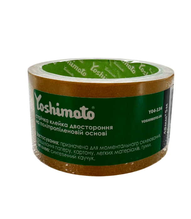 Двостороння клейка стрічка на поліпропіленовій основі Yoshimoto 38мм*5м - мініатюра 3