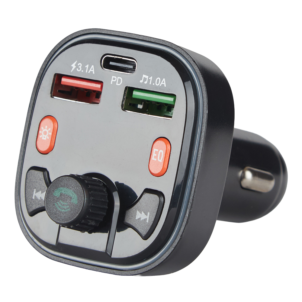 Модулятор FM, VOIN W-3305, 12-24V 2 USB 3.1A, 1 PD 20W, BT5.3, Hands free, вольтметр - мініатюра 3